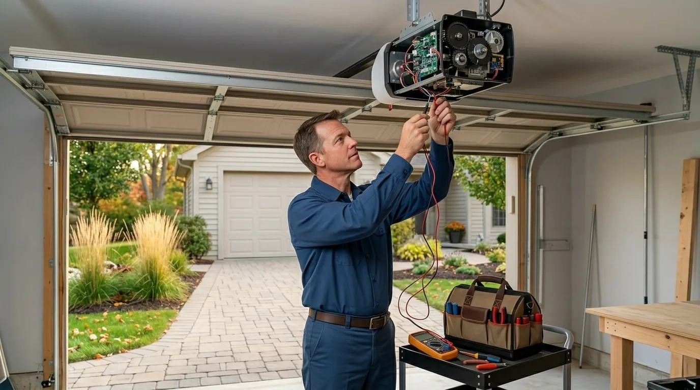 Modern flush garage door